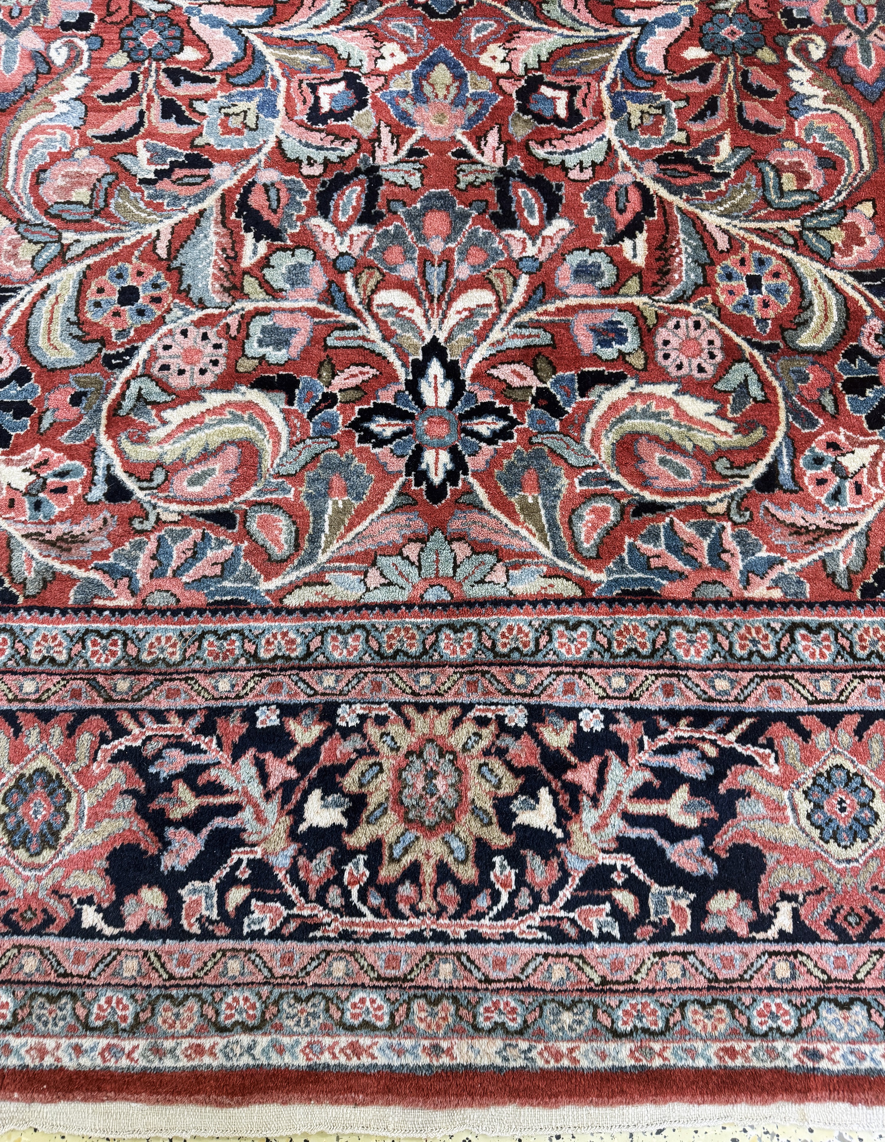 Detail b: Sarogh Mahal, Persien, Anfang 20.Jhd, Wolleauf Baumwolle, ca. 420 x 320 cm, EHZ: 2