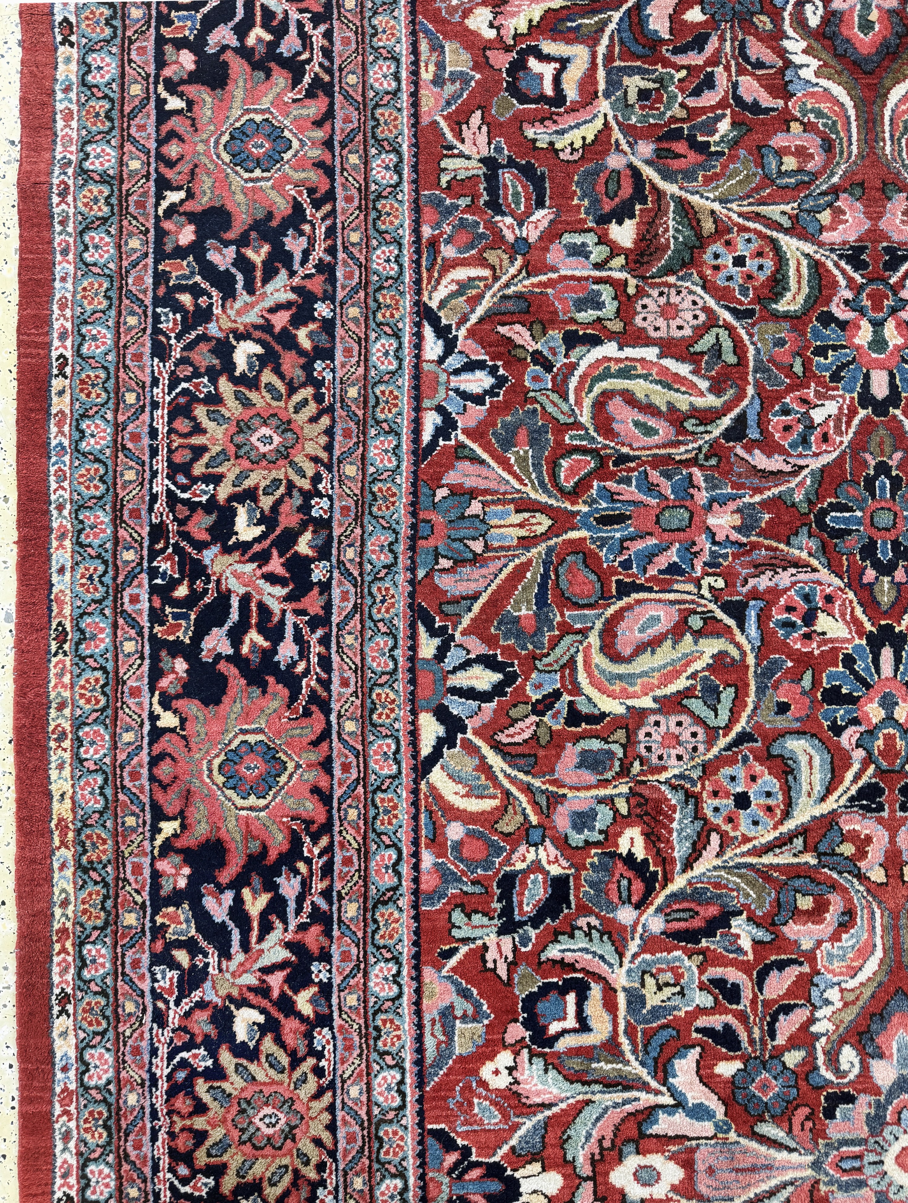 Detail d: Sarogh Mahal, Persien, Anfang 20.Jhd, Wolleauf Baumwolle, ca. 420 x 320 cm, EHZ: 2