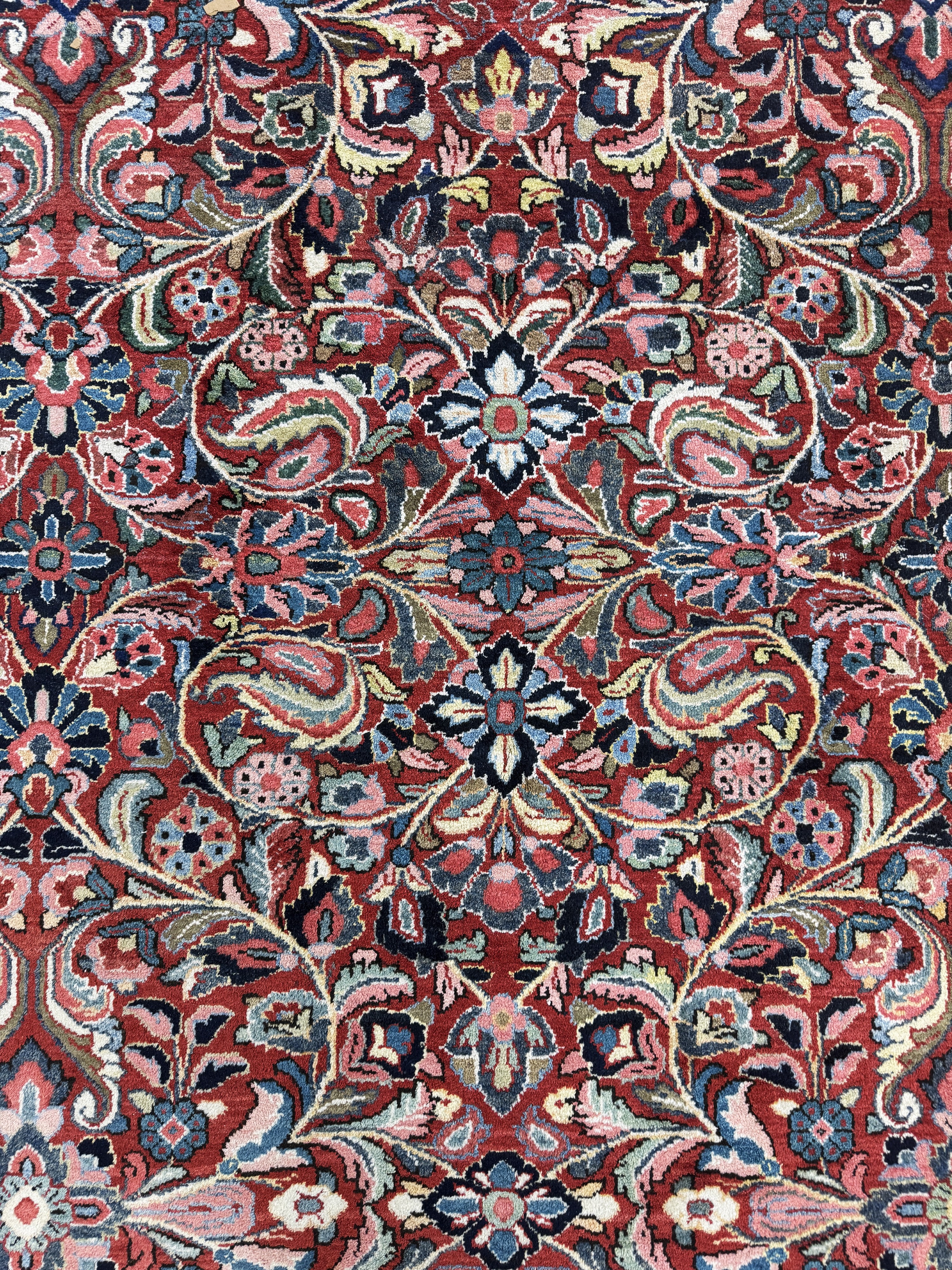 Detail e: Sarogh Mahal, Persien, Anfang 20.Jhd, Wolleauf Baumwolle, ca. 420 x 320 cm, EHZ: 2