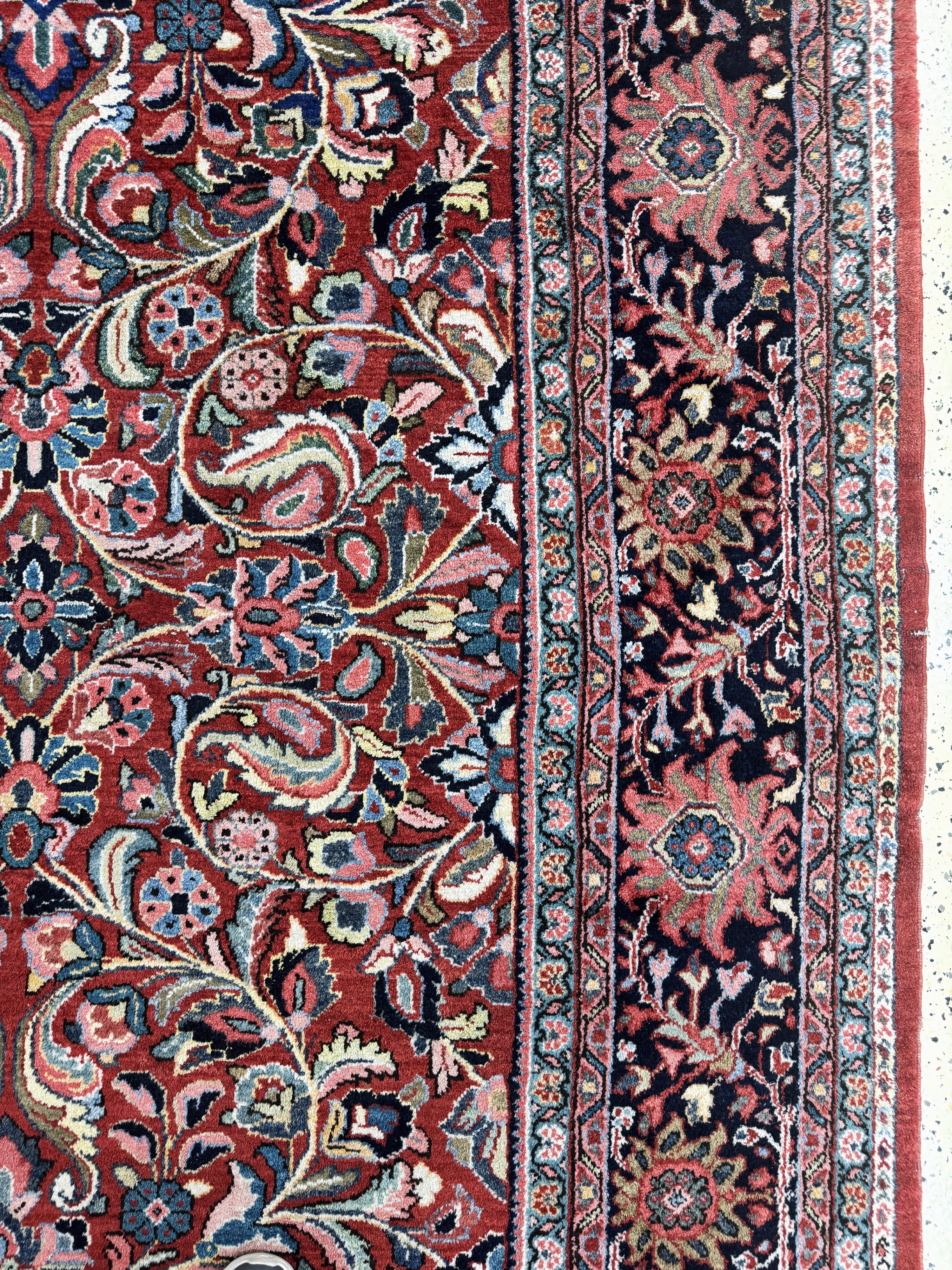 Detail f: Sarogh Mahal, Persien, Anfang 20.Jhd, Wolleauf Baumwolle, ca. 420 x 320 cm, EHZ: 2