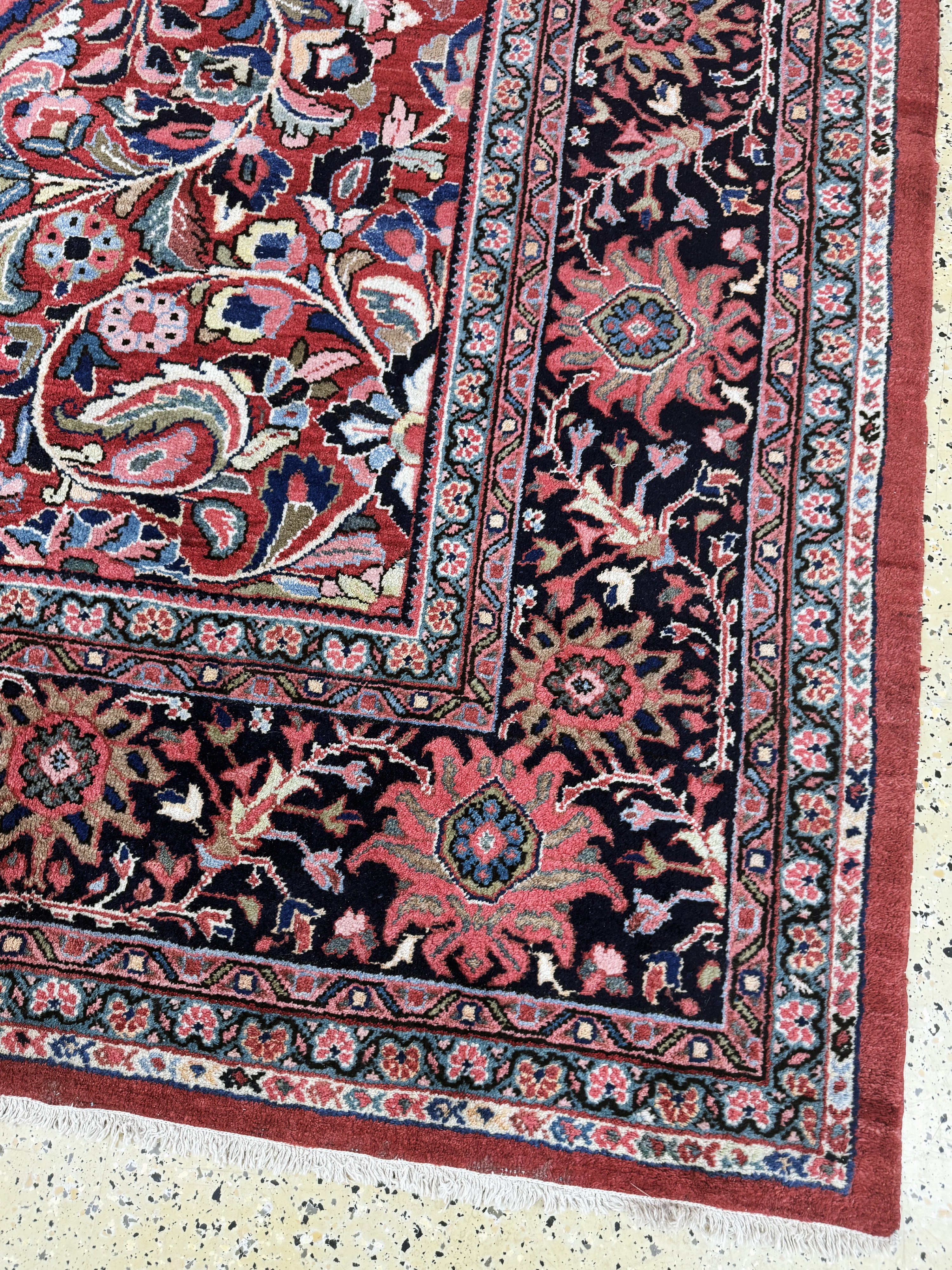 Detail g: Sarogh Mahal, Persien, Anfang 20.Jhd, Wolleauf Baumwolle, ca. 420 x 320 cm, EHZ: 2