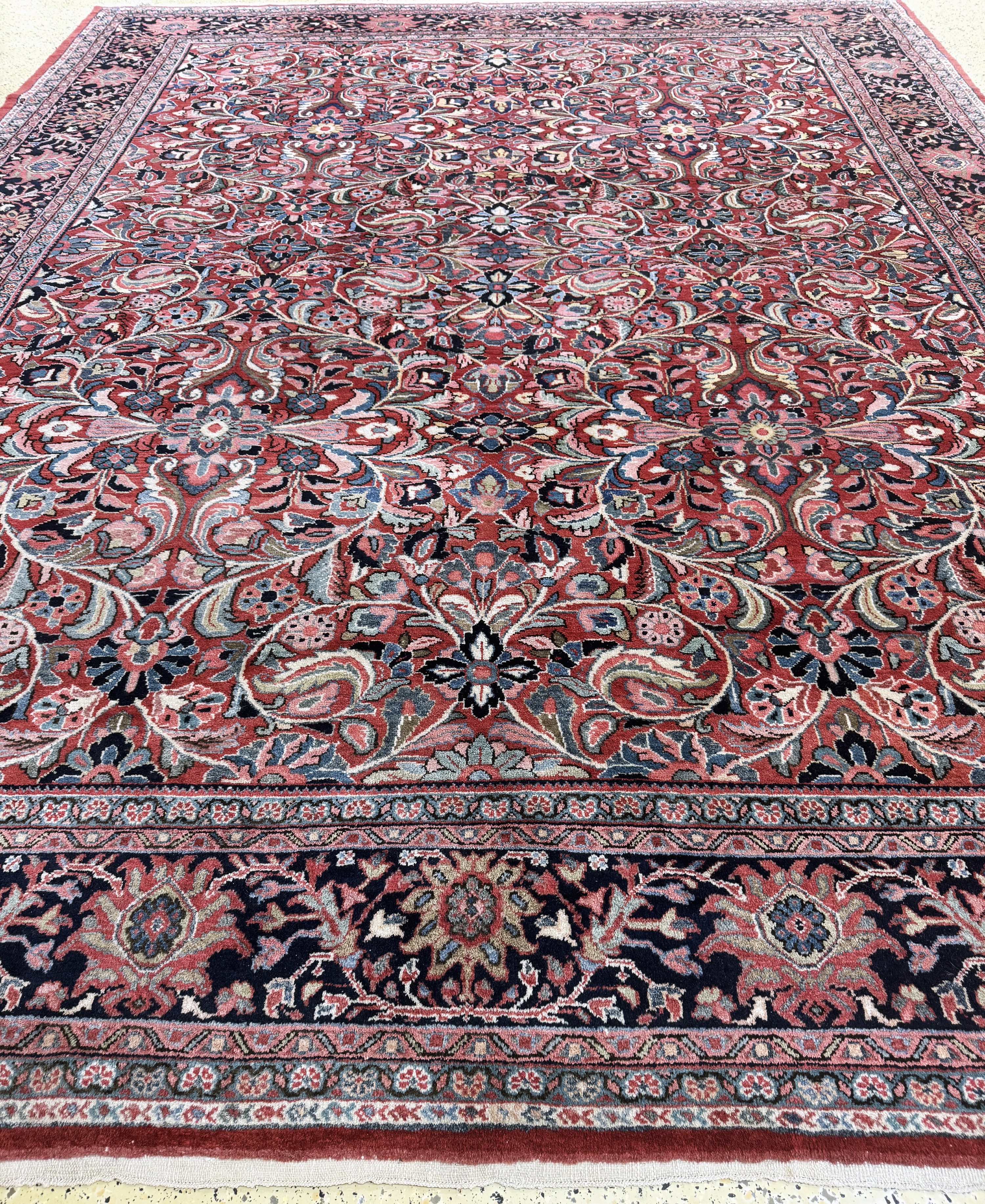 Detail j: Sarogh Mahal, Persien, Anfang 20.Jhd, Wolleauf Baumwolle, ca. 420 x 320 cm, EHZ: 2