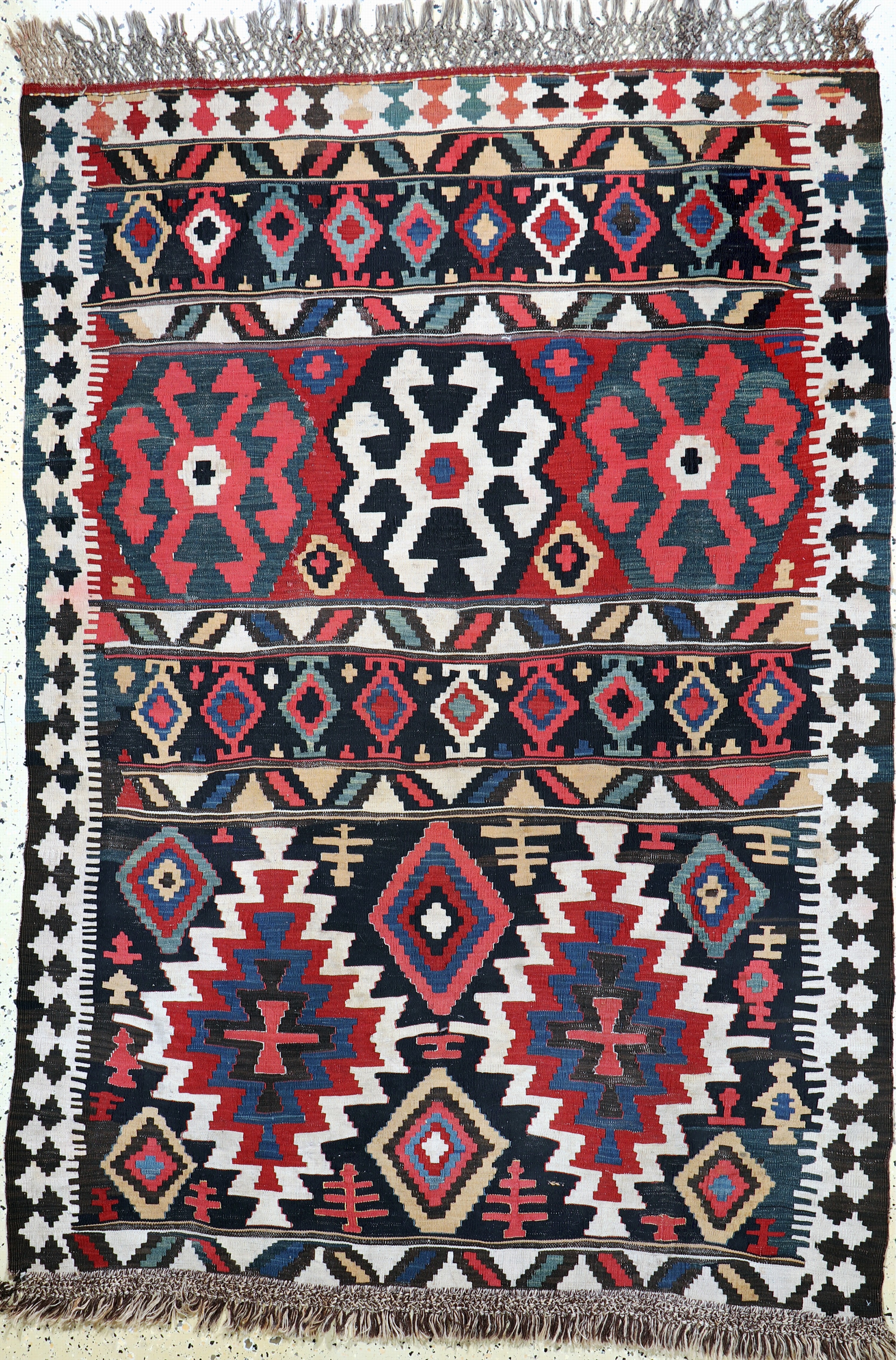 Image 27101060 - Schirwan Kelim antik, Kaukasus, 19.Jhd, Wolle auf Wolle, ca. 194 x 140 cm, ...