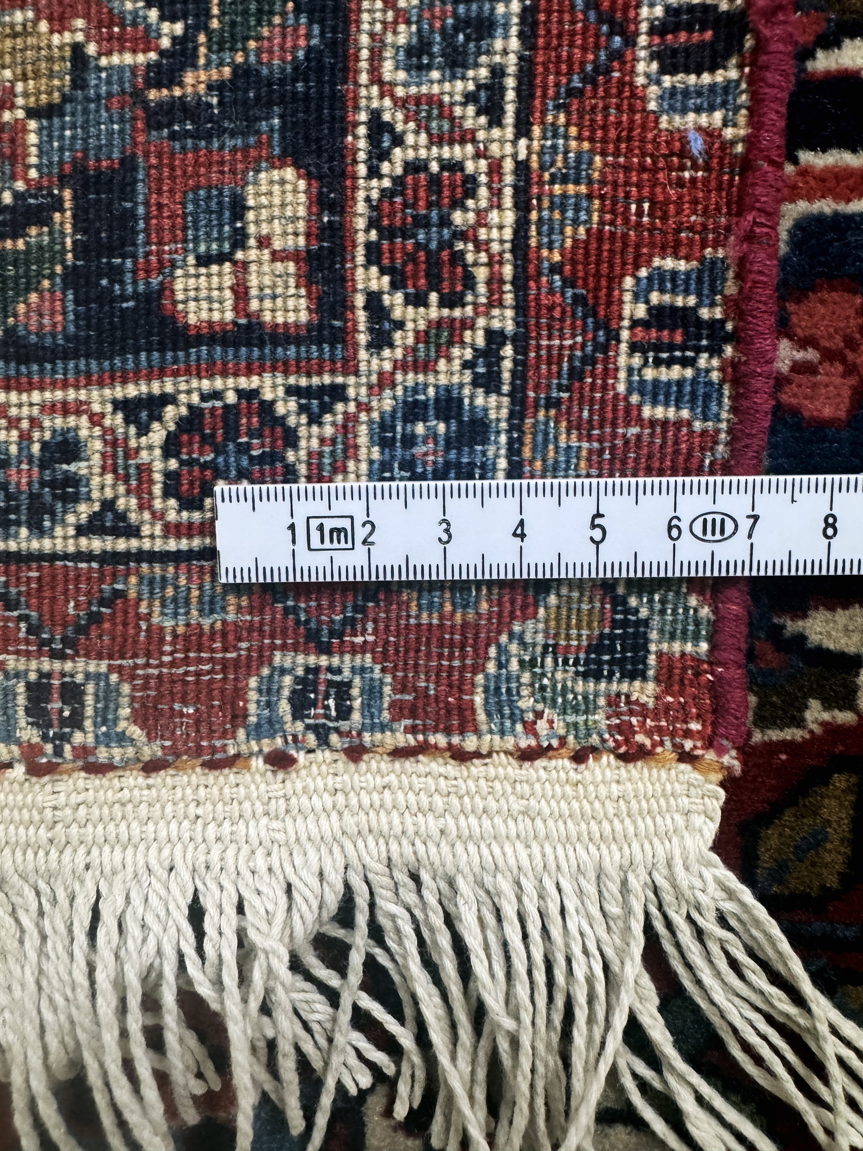 Detail f: Keschan Kork, Persien, Mitte 20.Jhd, Korkwolle auf Baumwolle, ca. 200 x 130 cm, EHZ: 2, (Fransen nicht Original)