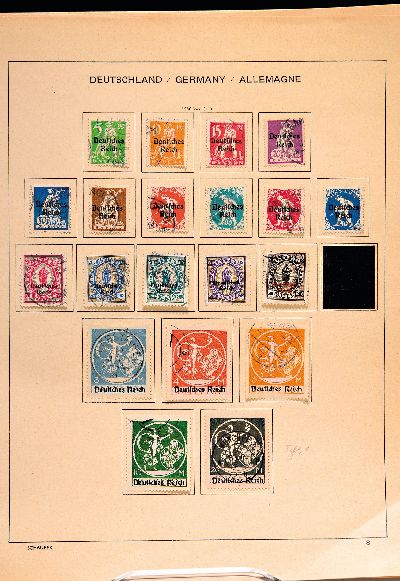 Image Briefmarkensammlung Deutsches Reich 1872-1924 , einige Werte 11 28 fehlen, sonst ...