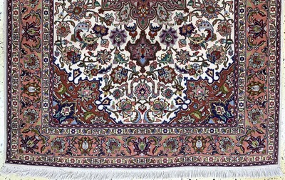 27101048c - Tabriz fine(50 Raj), Persia, mid-20th century,corkwool with silk, approx. 150 x 104 cm, ...