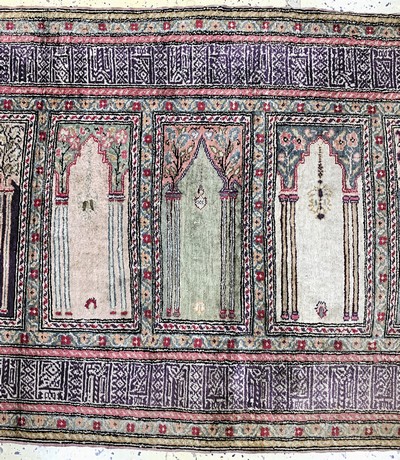 27101049b - Kayseri´Saf´Flosch, Türkei, Mitte 20.Jhd, merzerisierte Baumwolle, ca. 235 x 84 cm, ...