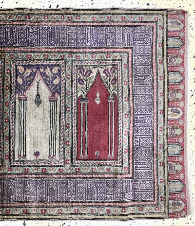 27101049c - Kayseri´Saf´Flosch, Türkei, Mitte 20.Jhd, merzerisierte Baumwolle, ca. 235 x 84 cm, ...