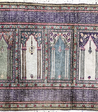 27101049d - Kayseri´Saf´Flosch, Türkei, Mitte 20.Jhd, merzerisierte Baumwolle, ca. 235 x 84 cm, ...
