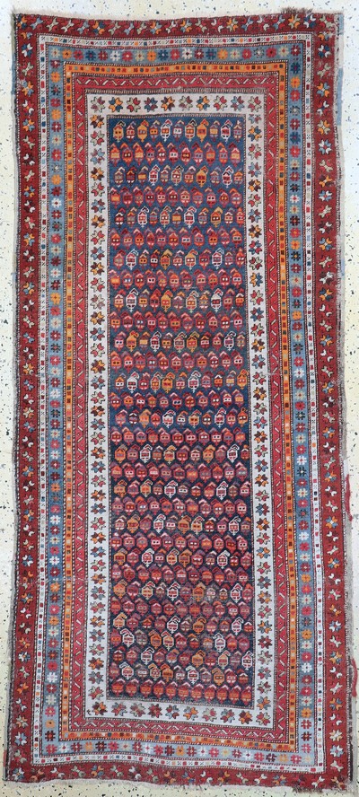 Image Antiker Kazak, Kaukasus, 19.Jhd, Wolle auf Wolle, ca. 224 x 98 cm, EHZ: 3-4 ...