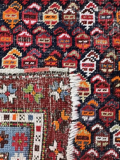 27101051f - Antiker Kazak, Kaukasus, 19.Jhd, Wolle auf Wolle, ca. 224 x 98 cm, EHZ: 3-4 ...
