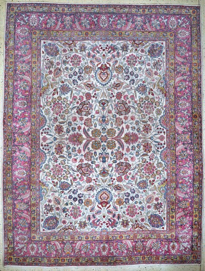 Image Kerman Lawar, Persien, Anfang 20.Jhd, Wolleauf Baumwolle, ca. 355 x 270 cm, EHZ: 3 ...