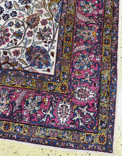 27101055a - Kerman Lawar, Persien, Anfang 20.Jhd, Wolleauf Baumwolle, ca. 355 x 270 cm, EHZ: 3 ...