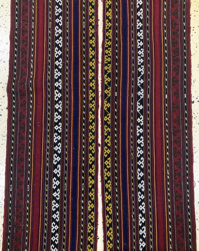 27101059c - Nomaden-Zeltband, Persien, Anfang 20.Jhd, Wolle auf Wolle, ca. 920 x 40 cm, EHZ: 2 ...