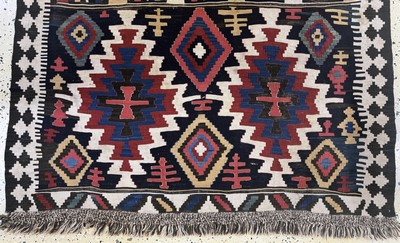 27101060c - Schirwan Kelim antik, Kaukasus, 19.Jhd, Wolle auf Wolle, ca. 194 x 140 cm, ...