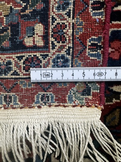 27101061f - Kashan cork, Persia, mid-20th century, corkwool on cotton, approx. 200 x 130 cm, ...