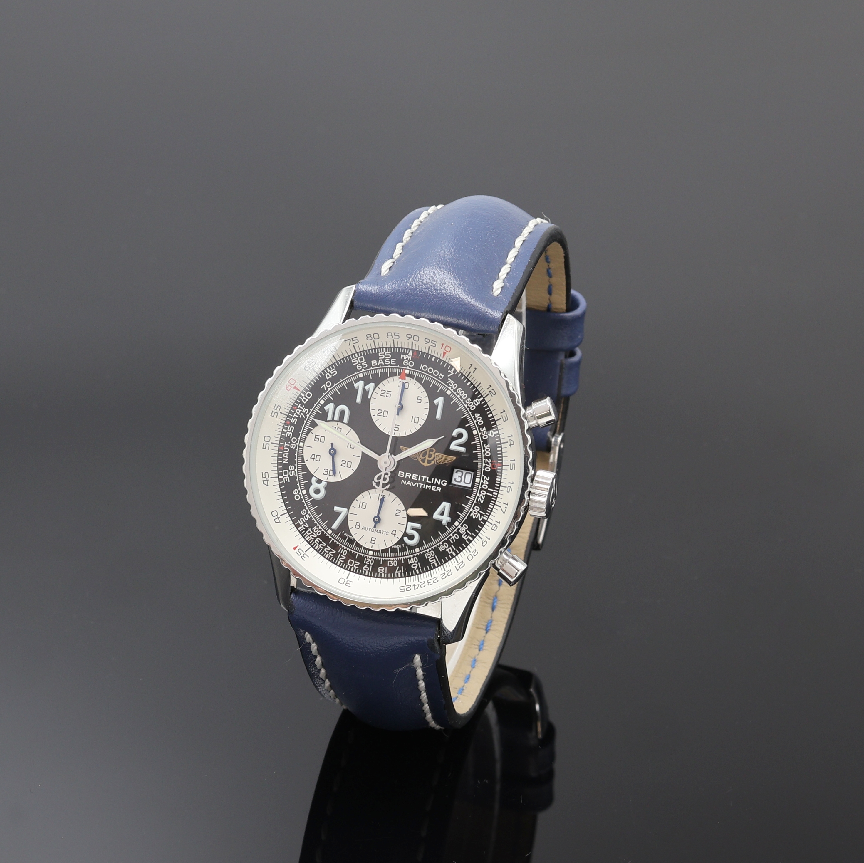 Image 27101329 - BREITLING Old Navitimer Herrenchronograph Referenz A13322, Automatik, Edelstahlgeh. ...