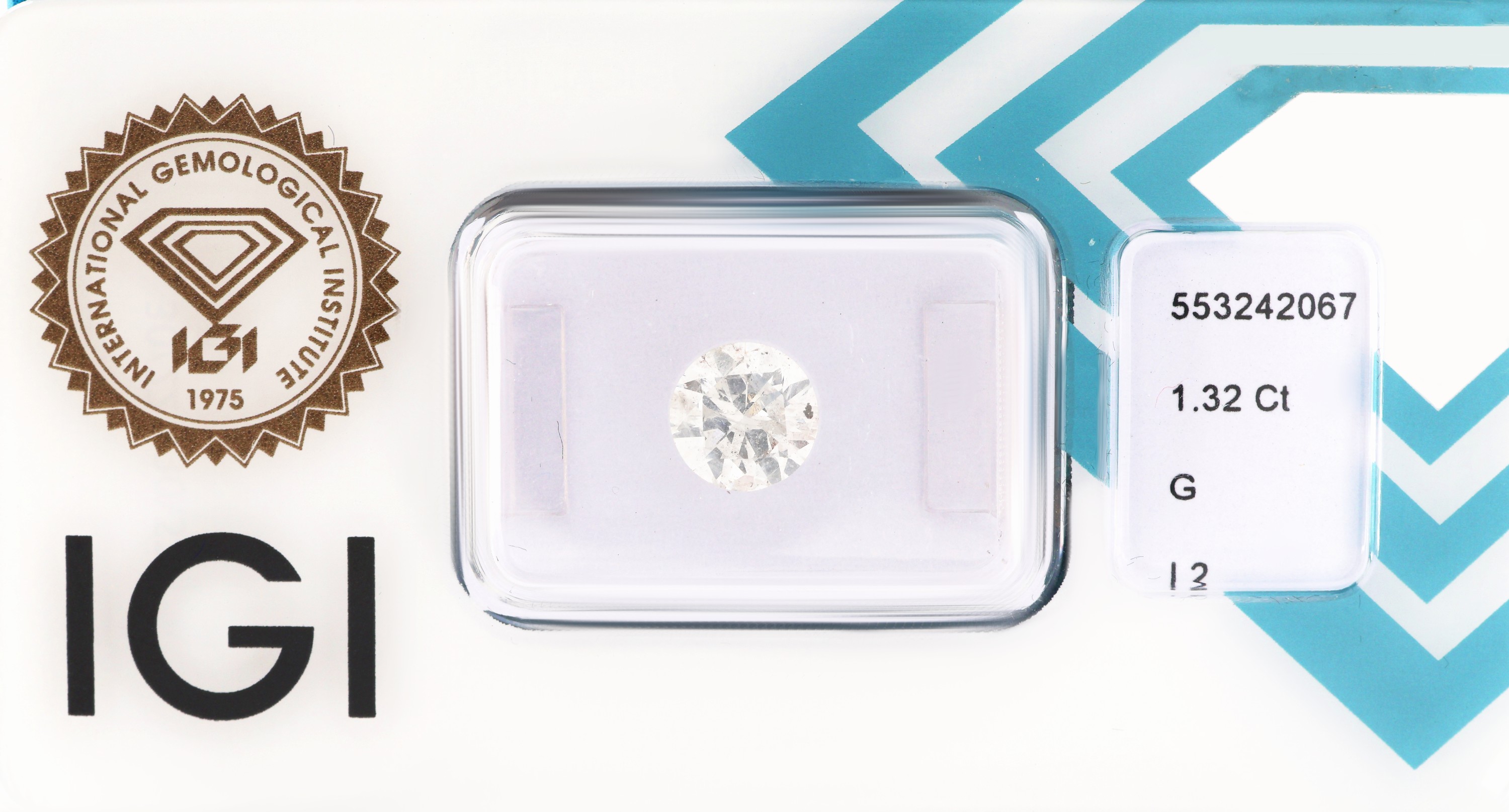 Image 27101353 - Loser Brillant 1.32 ct feines Weiß(G)/p2, eingeschweißt, IGI-Expertise anbei ...