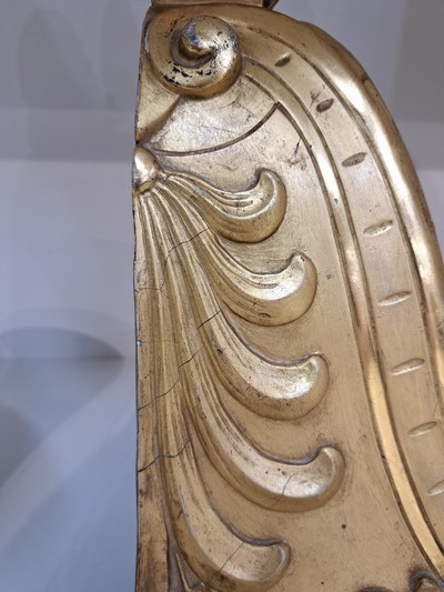 27101316i - Wandkonsole, 2. Hälfte 19. Jh., leicht beschädigt seitlich, in gold gefaßt, reich ...