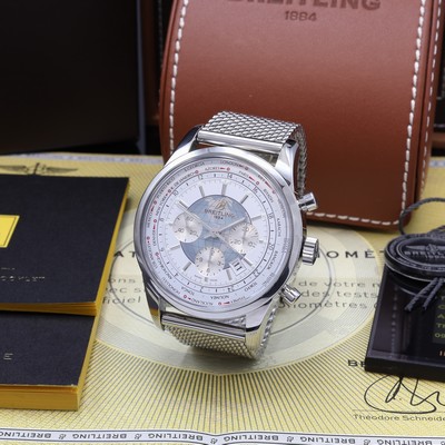 Image BREITLING Transocean Unitime Worldtime chronometer gents chronograph reference ...