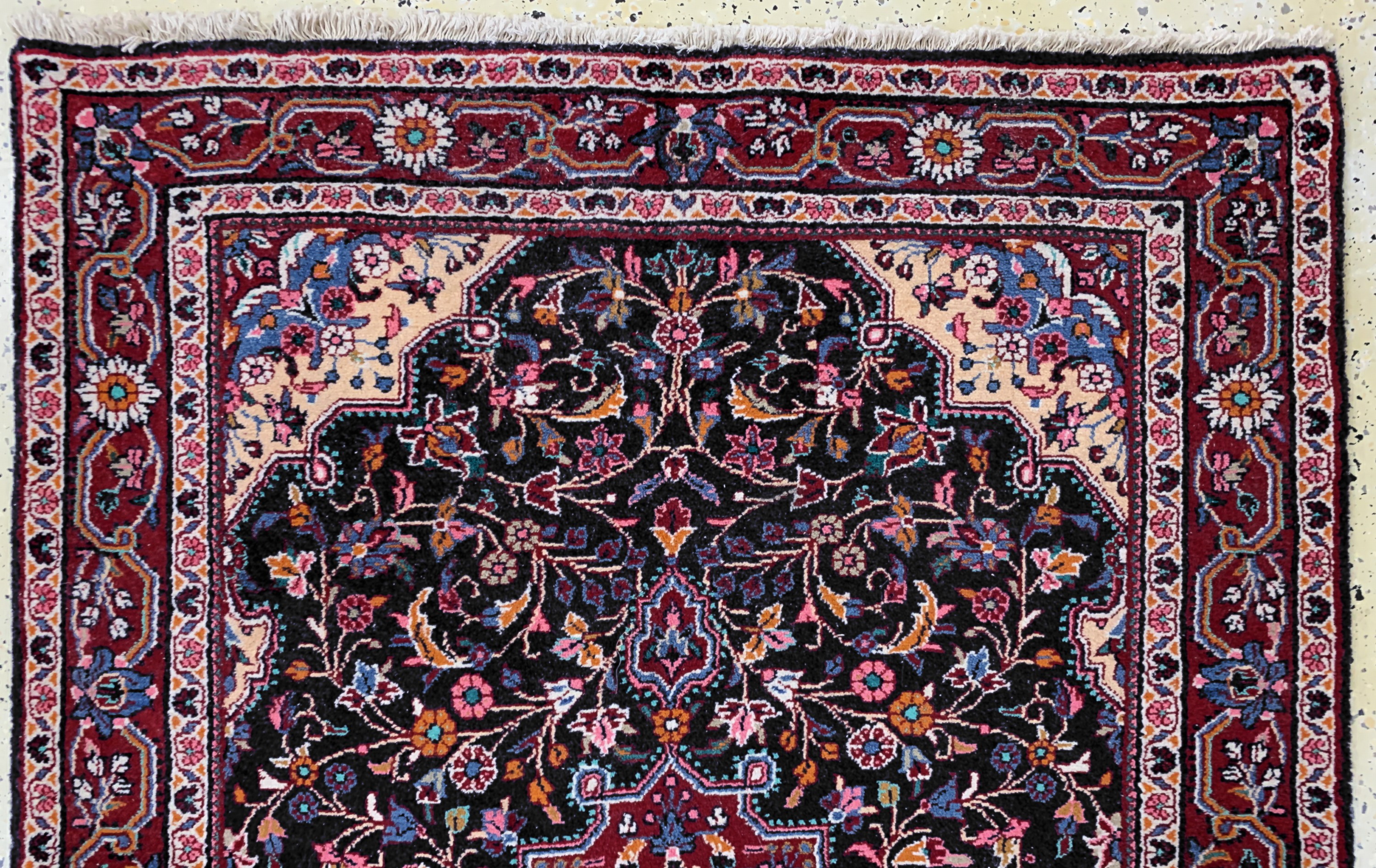Detail a: Sarogh, Persien, Mitte 20.Jhd, Wolle auf Baumwolle, ca. 150 x 110 cm, EHZ: 1-2