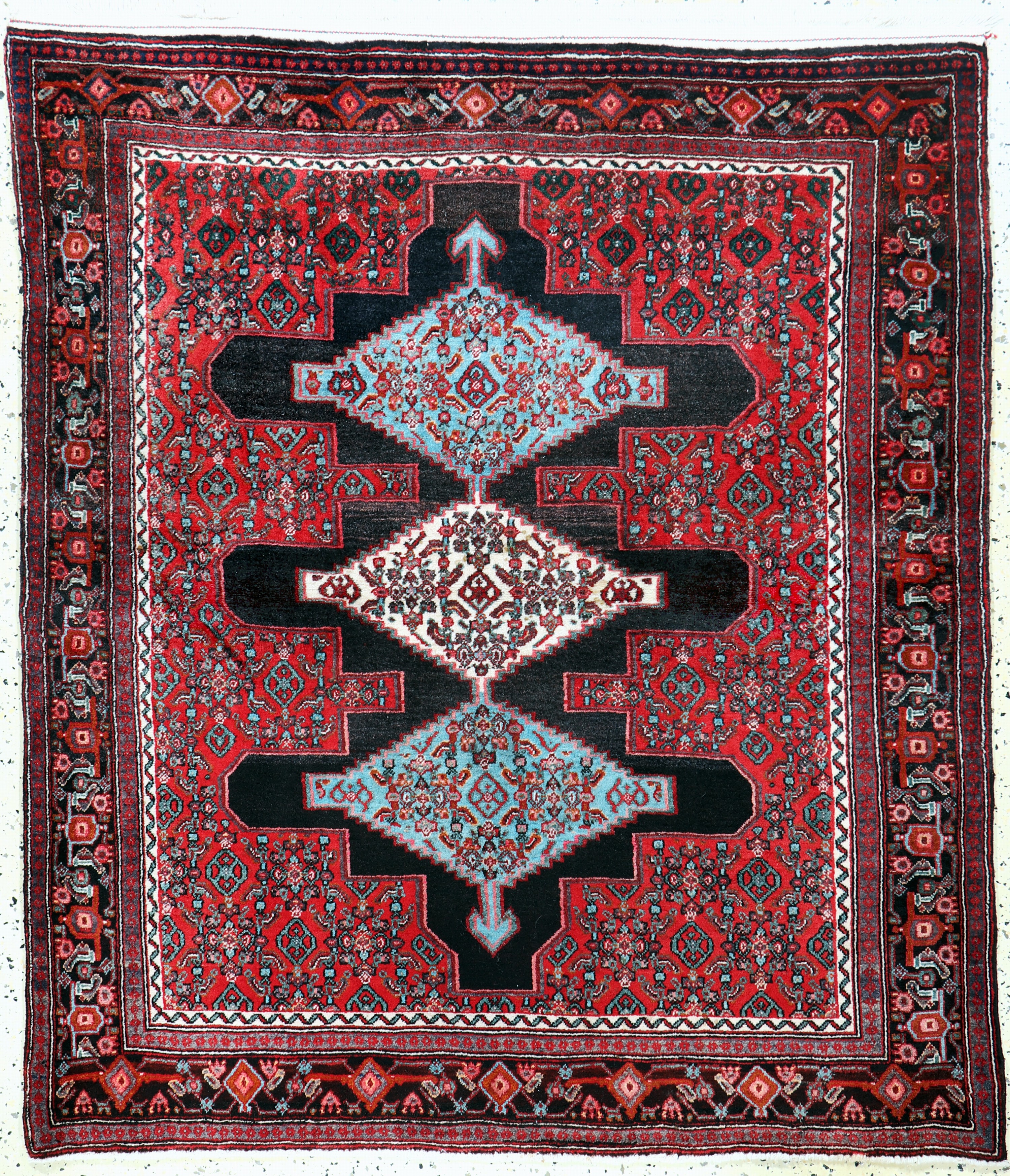 Image 27101486 - Senneh, Persien, Mitte 20.Jhd, Wolle auf Baumwolle, ca. 150 x 130 cm, EHZ: 2 ...