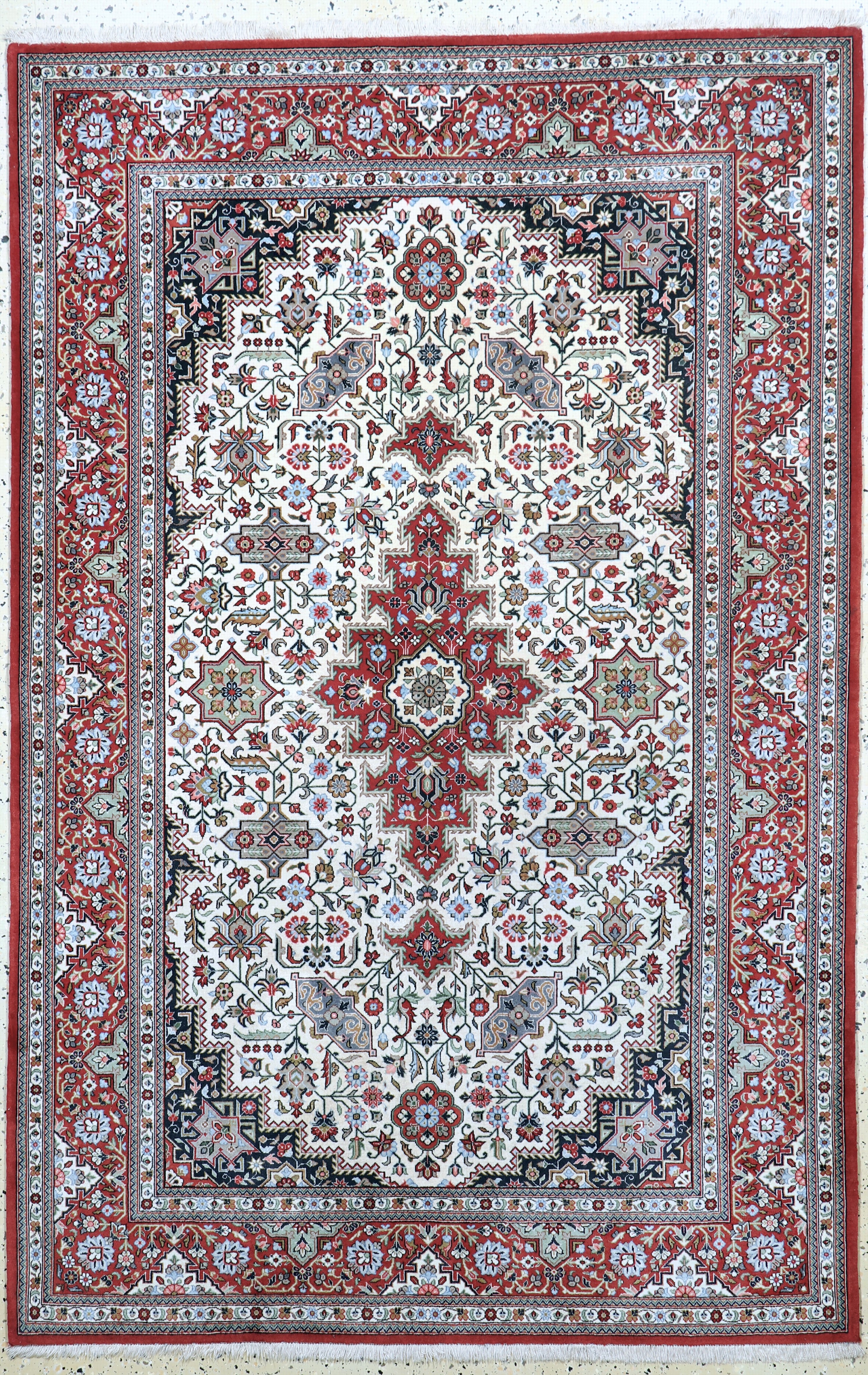 Image 27101488 - Qum cork fine, Persia, late 20th century, corkwool on cotton, approx. 208 x 135 cm, ...
