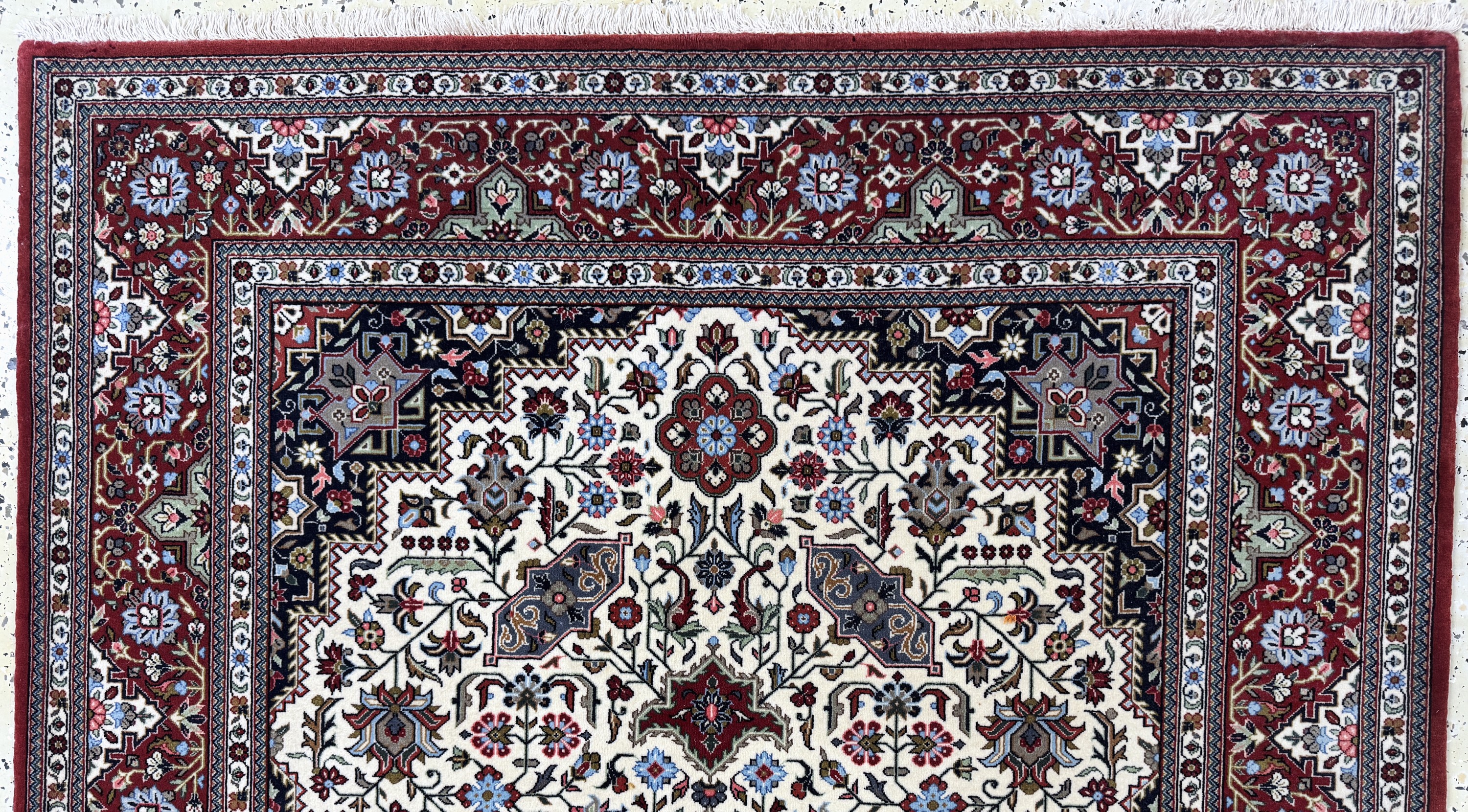 Detail a: Ghom Kork fein, Persien, Ende 20.Jhd, Korkwolle auf Baumwolle, ca. 208 x 135 cm, EHZ: 1-2