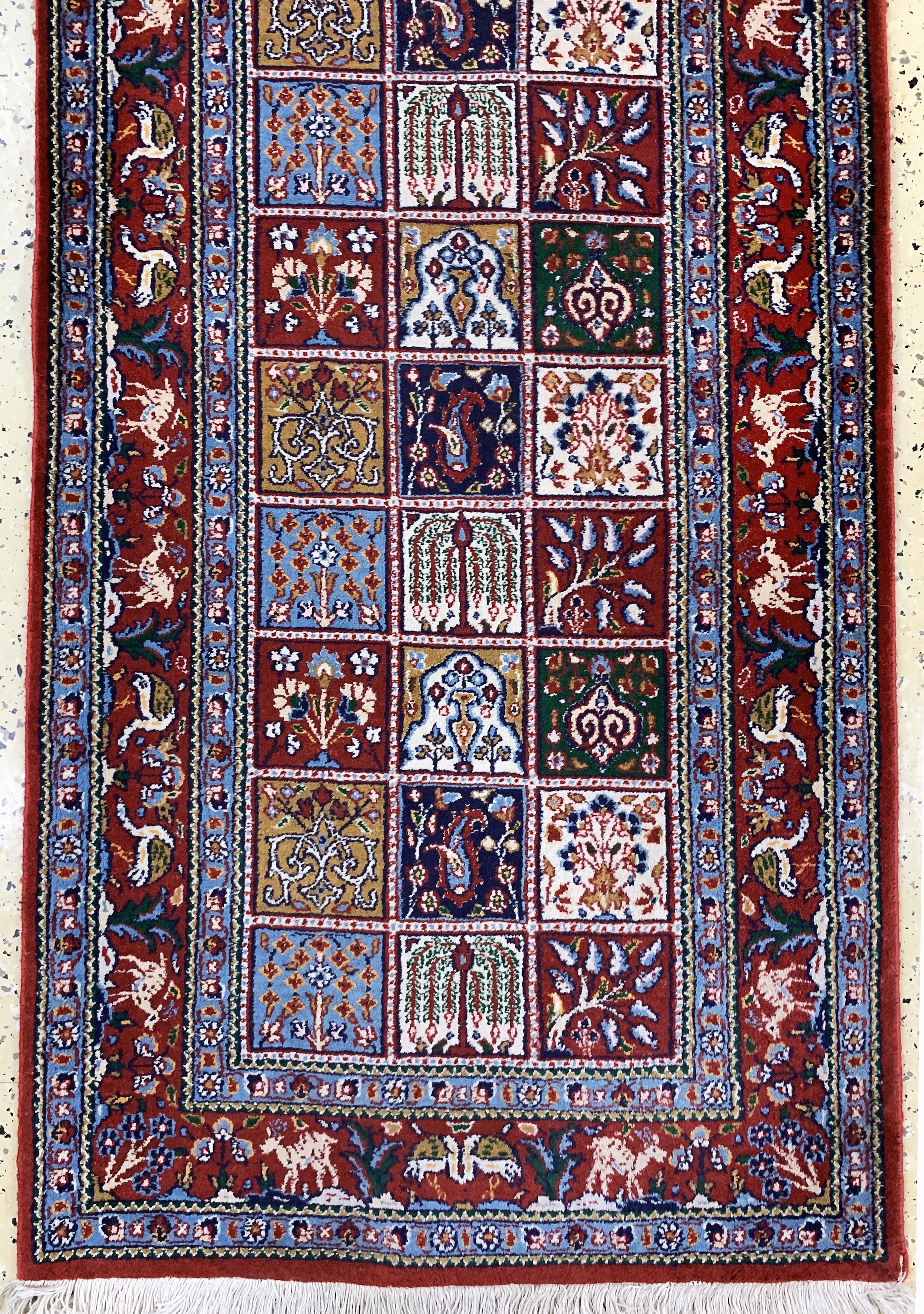 Detail c: Mud, Persien, Ende 20.Jhd, Wolle auf Baumwolle, ca. 290 x 80 cm, EHZ: 1-2