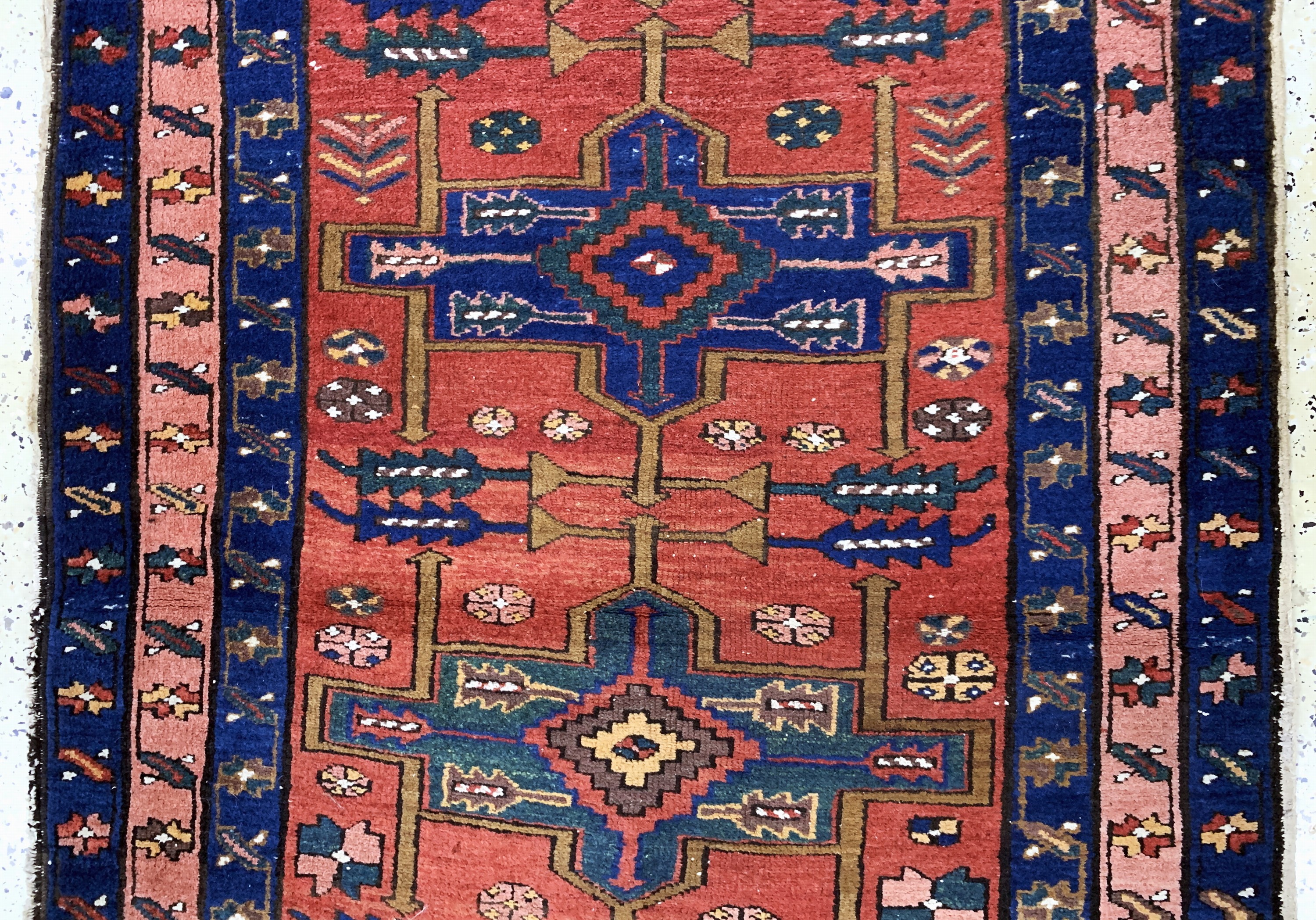 Detail b: Meschgin alt, Persien, Anfang 20.Jhd, Wolleauf Baumwolle, ca. 274 x 125 cm, EHZ: 2-3