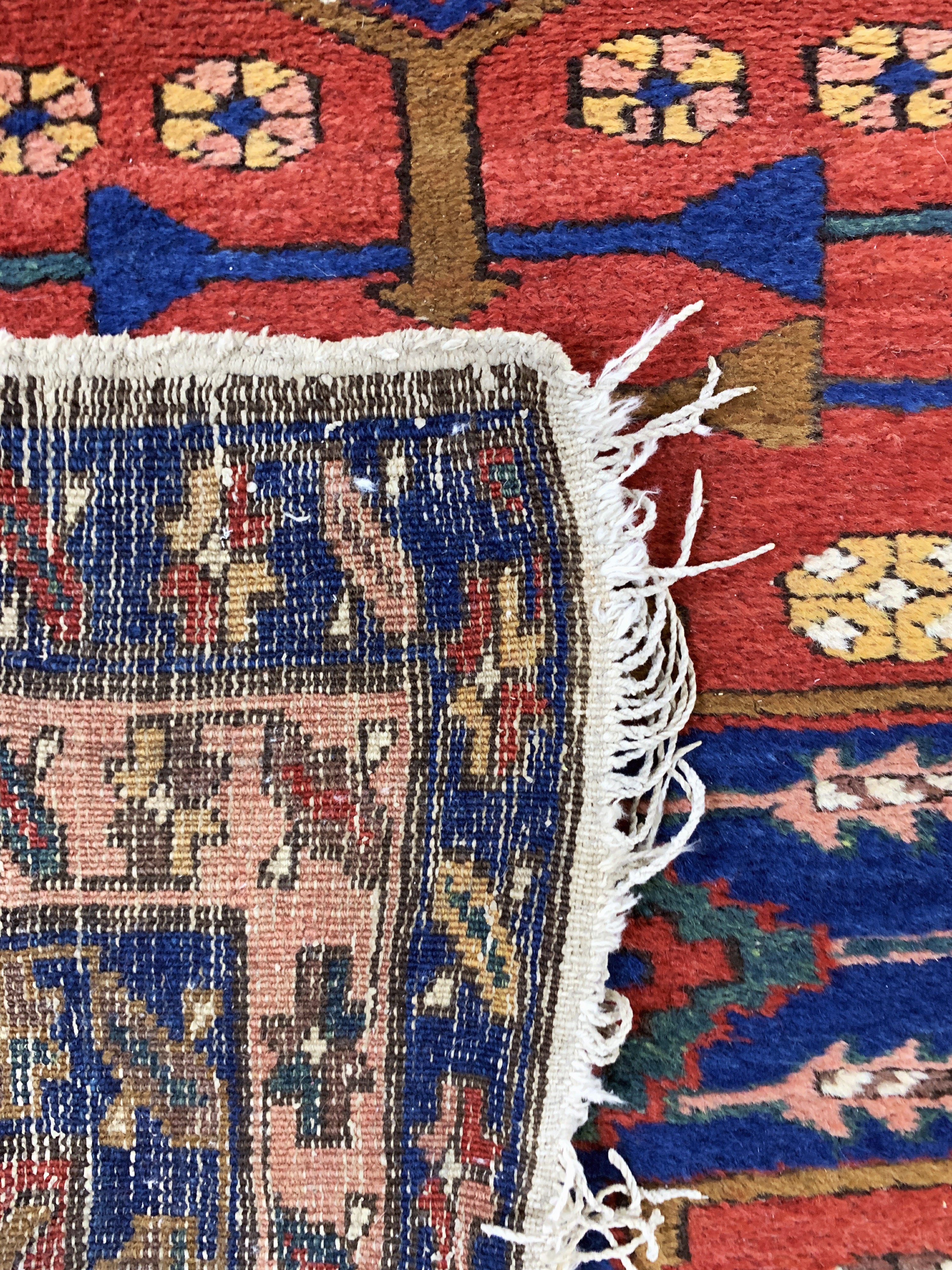 Detail e: Meschgin alt, Persien, Anfang 20.Jhd, Wolleauf Baumwolle, ca. 274 x 125 cm, EHZ: 2-3