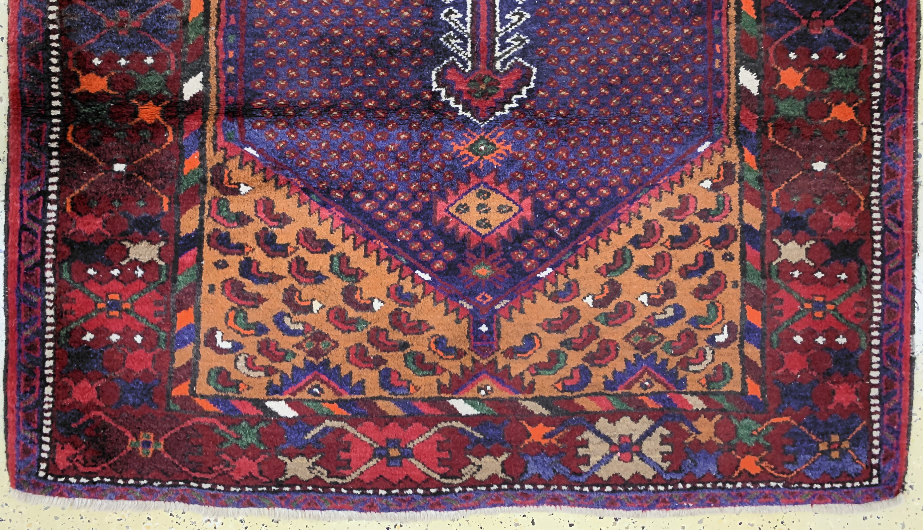 Detail c: Hamadan, Persien, Mitte 20.Jhd, Wolle auf Baumwolle, ca. 205 x 137 cm, EHZ: 1-2