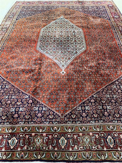 27101476h - Bijar old, Persia, mid-20th century, wool on cotton, approx. 370 x 260 cm, condition: 2. ...