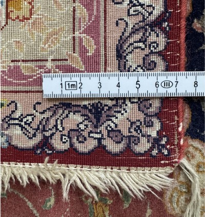 27101481e - Täbriz fein(70 Raj), Persien, Mitte 20.Jhd,Korkwolle mit und auf Seide, ca. 154 x 100 ...