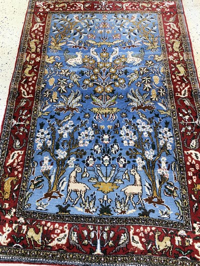 27101482d - Ghom alt, Persien, Mitte 20.Jhd, Wolle auf Baumwolle, ca. 158 x 104 cm, EHZ: 2 ...