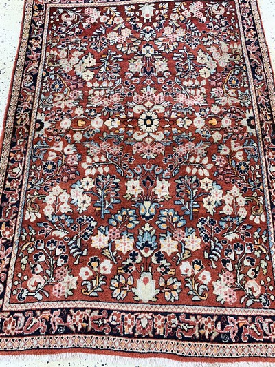 27101487c - Sarogh alt, Persien, Anfang 20.Jhd, Wolle auf Baumwolle, ca. 153 x 103 cm, EHZ: 2-3 ...