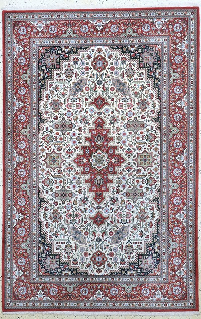Image Ghom Kork fein, Persien, Ende 20.Jhd, Korkwolle auf Baumwolle, ca. 208 x 135 cm, EHZ: ...