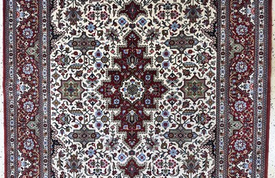 27101488b - Qum cork fine, Persia, late 20th century, corkwool on cotton, approx. 208 x 135 cm, ...