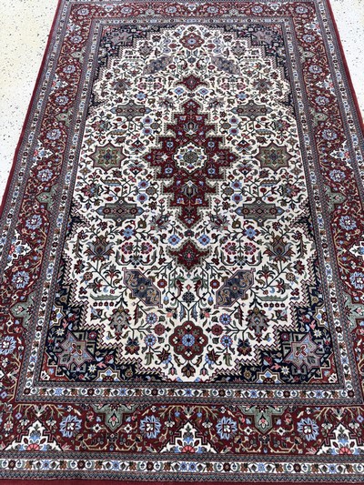 27101488d - Qum cork fine, Persia, late 20th century, corkwool on cotton, approx. 208 x 135 cm, ...