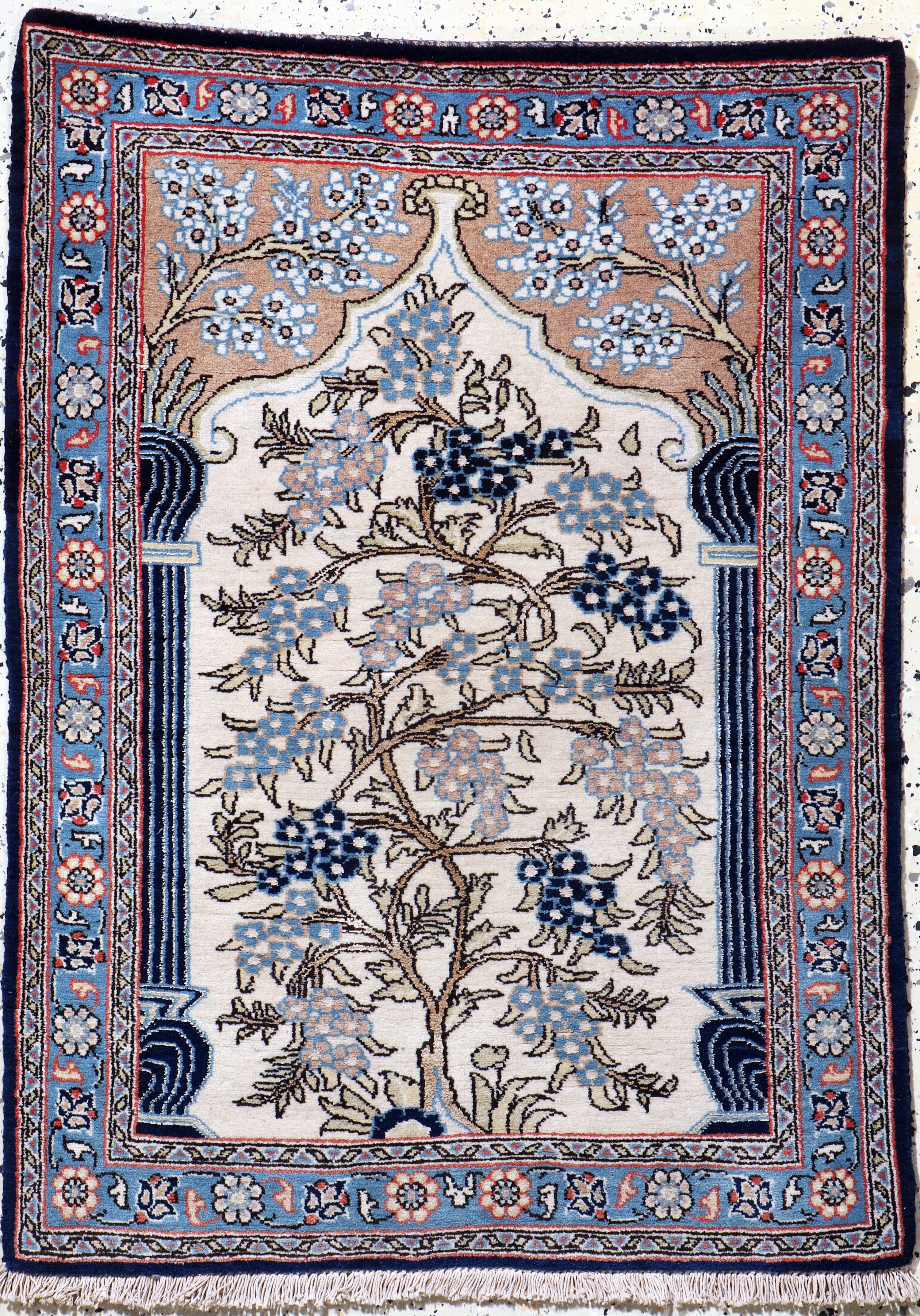 Image 27102091 - Ghom alt, Persien, ca. 50 Jahre, Wolle auf Baumwolle, ca. 100 x 75 cm Schätzpreis: ...