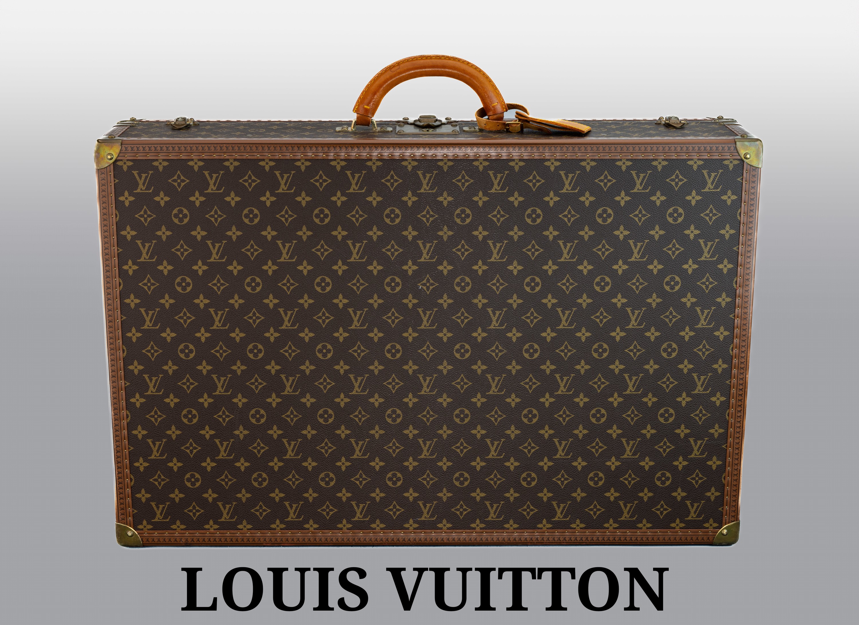 Detail a: LOUIS VUITTON Koffer Bisten 75, Monogramm Canvas, abgerundeter Griff aus Leder, beschichtetes Textilinnenfutter, Besätze aus Leder, Beschläge von ...