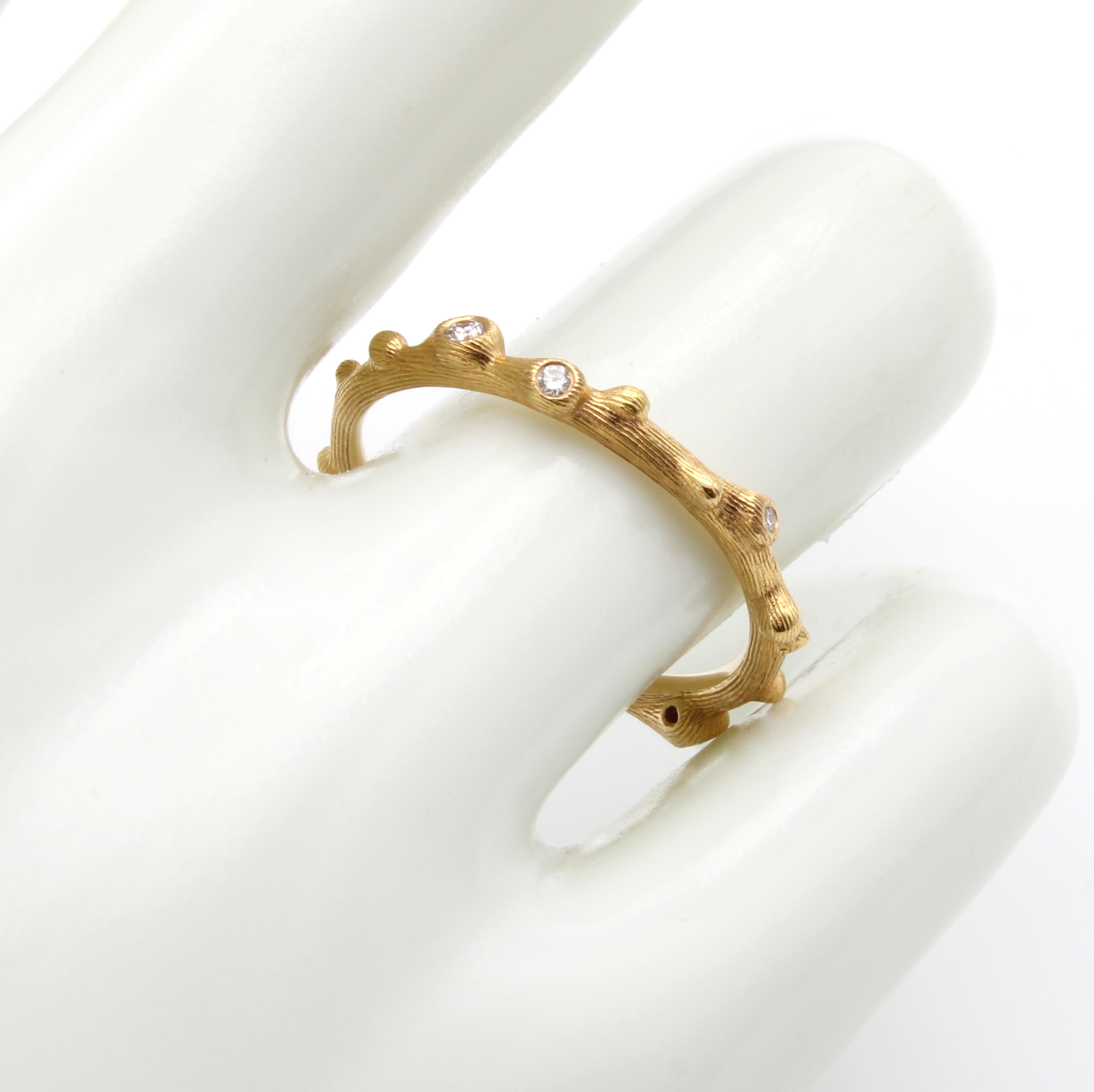 Image 27102455 - Ring ´Ole Lynggaard - Nature´ mit Brillanten, GG 750/000, 5 Brill. zus ca. 0.04 ct ...