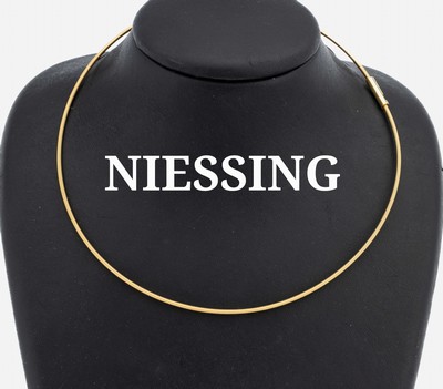 Image 18 kt Gold NIESSING Halsreif, GG 750/000, L. ca. 42 cm, sign., ca. 6.7 g