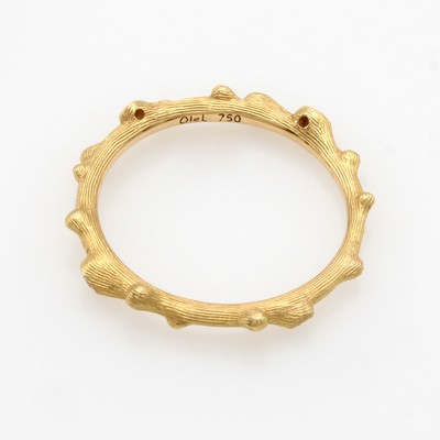 27102455a - Ring ´Ole Lynggaard - Nature´ mit Brillanten, GG 750/000, 5 Brill. zus ca. 0.04 ct ...