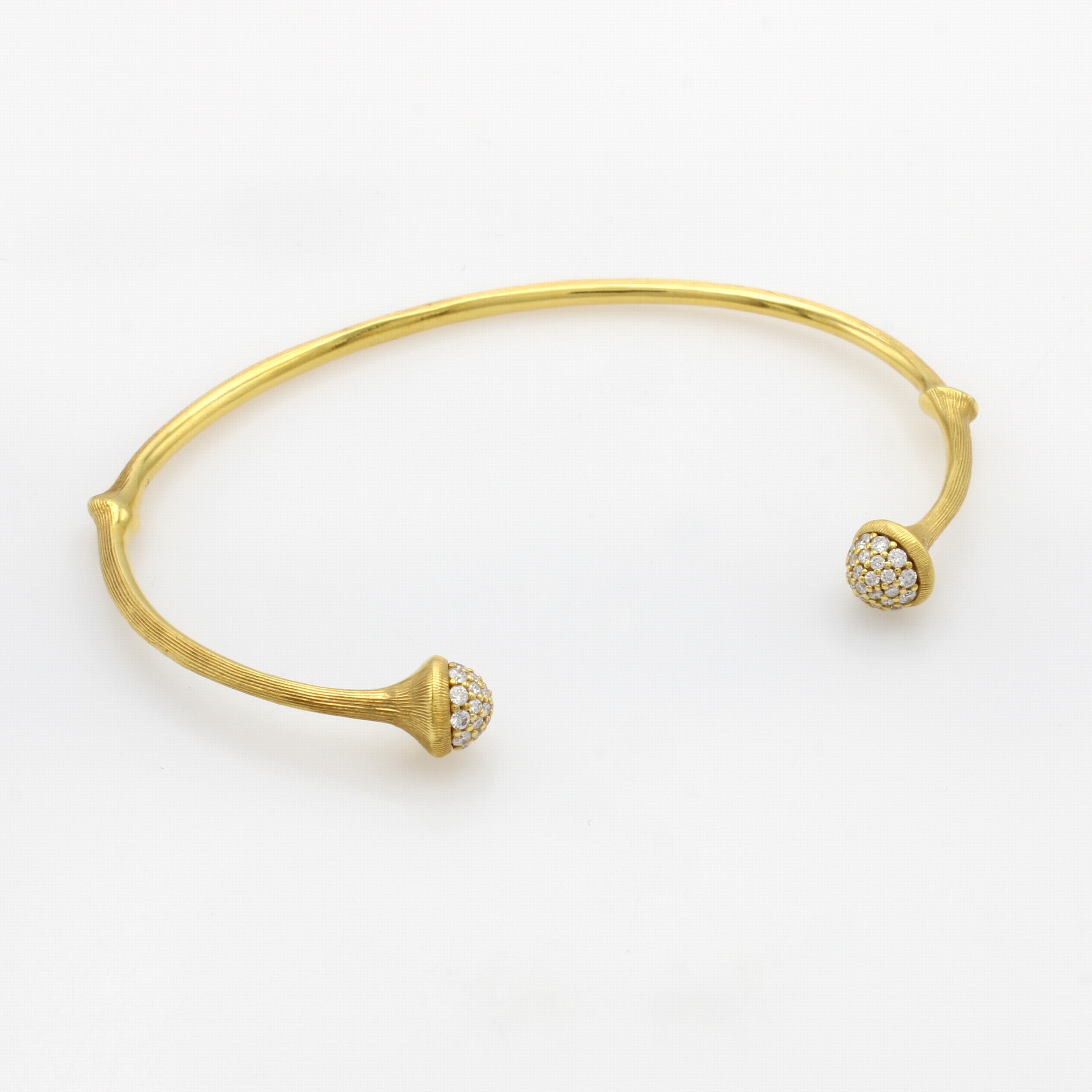 Image 27102534 - Armreif ´Ole Lynggaard - Nature Pavé´ mit Brillanten, GG 750/000, z.T. sat., 52 ...