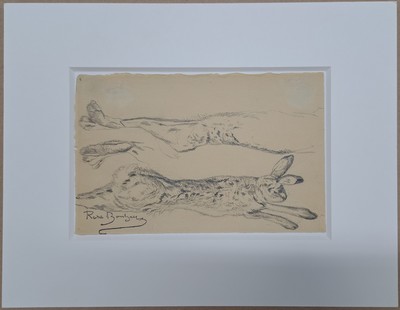 27102703d - Rosa Bonheur, 1822-1899, Sammlung aus 6 Tierstudien in Bleistift auf Papier, alle mit ...