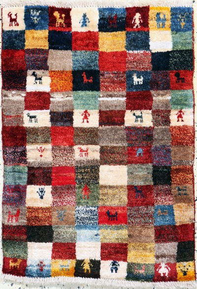 Image Gabbeh fein Loribaft, Persien, Neuwertig, Wolle auf Wolle, ca. 85 x 60 cm Schätzpreis: ...