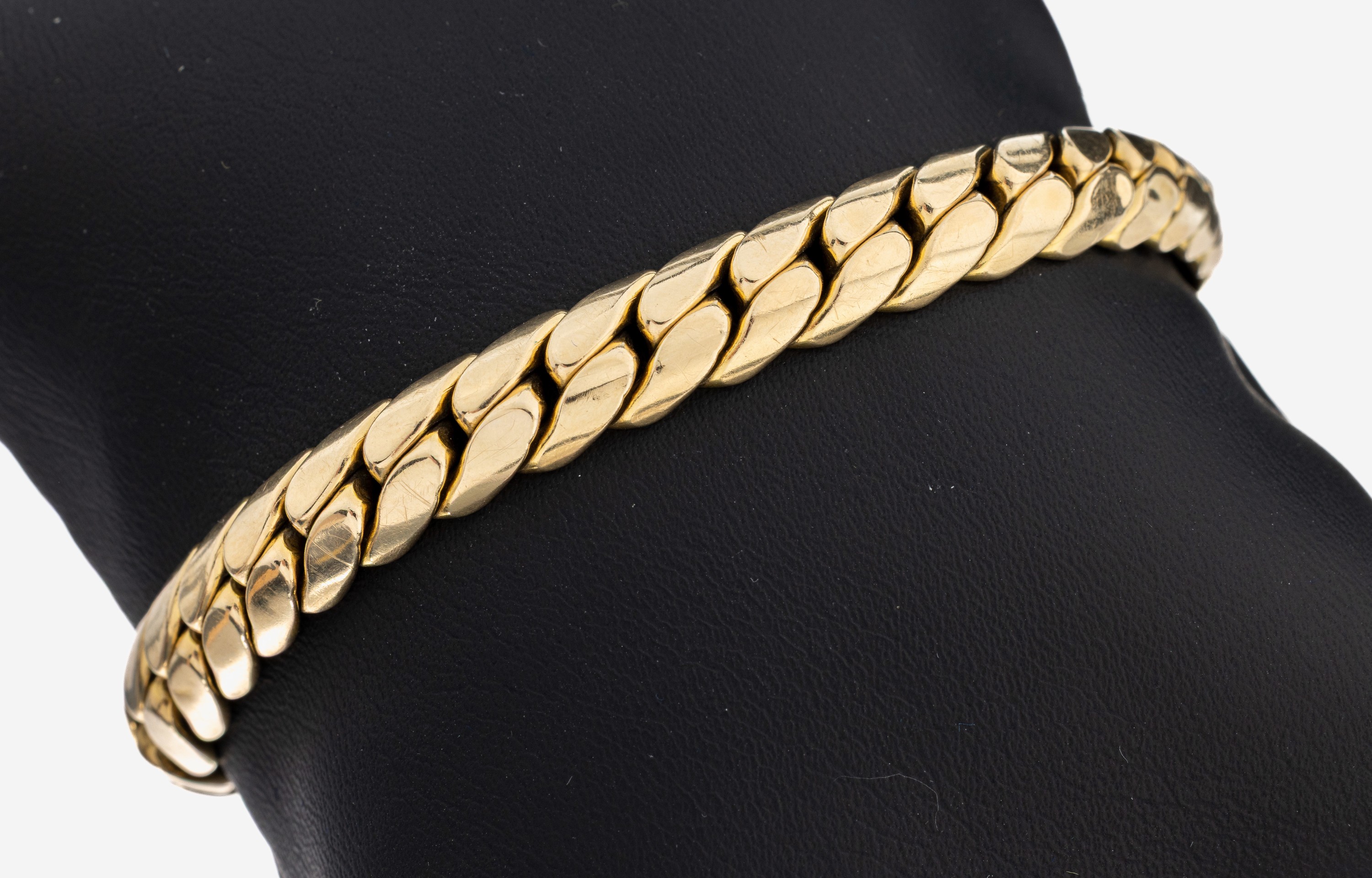 Image 27103269 - 14 kt Gold Armband, GG 585/000, L. ca. 20 cm, Kastenschloss mit 2 Sicherheitsachten, ...
