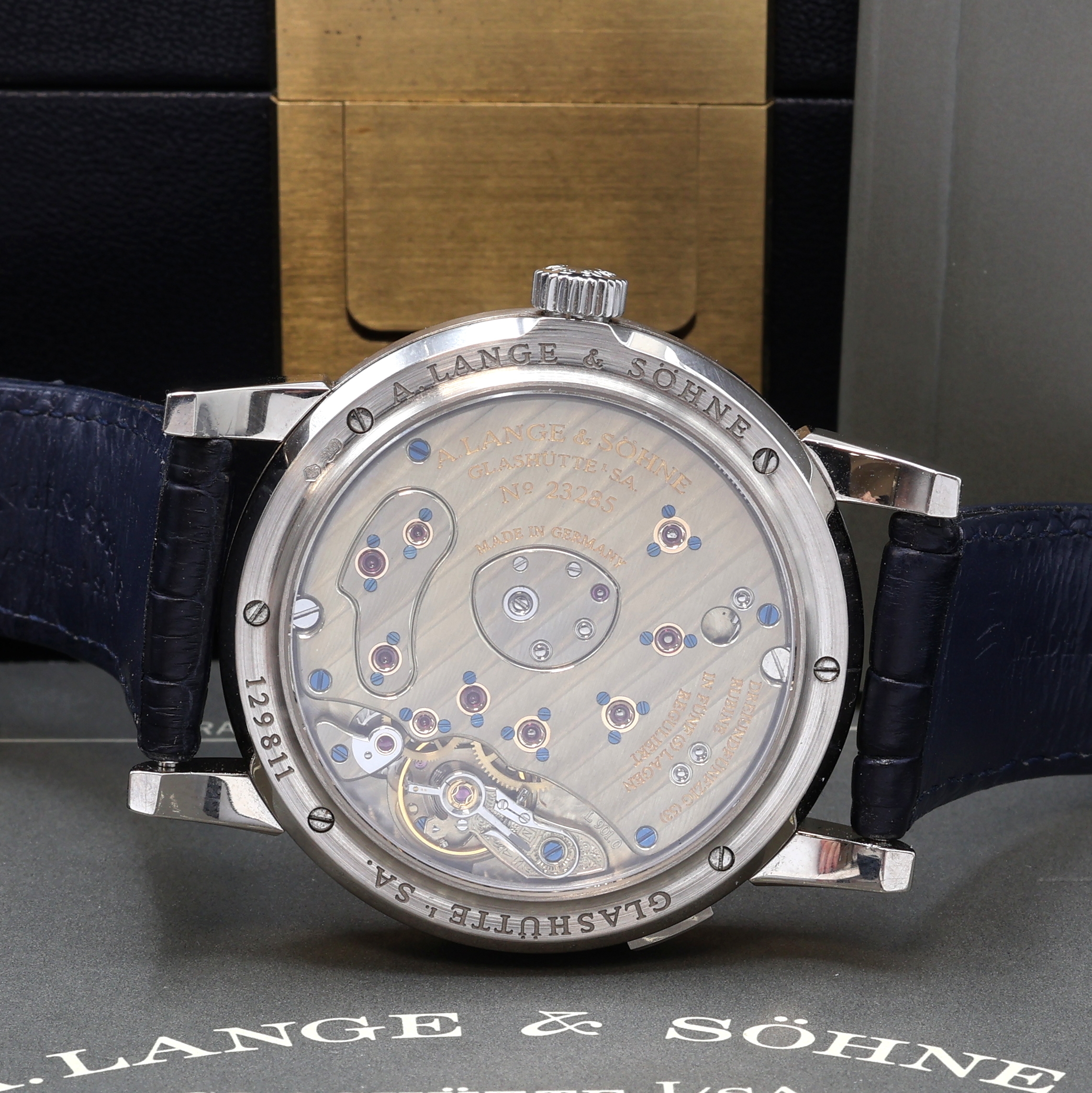 Detail f: A. LANGE & SÖHNE hochfeine Herrenarmbanduhr Modell Lange 1 in WG 750/000 Referenz 101.027, Deutschland verk. lt. beil. Pap. 10/2001, Handaufzug, ...