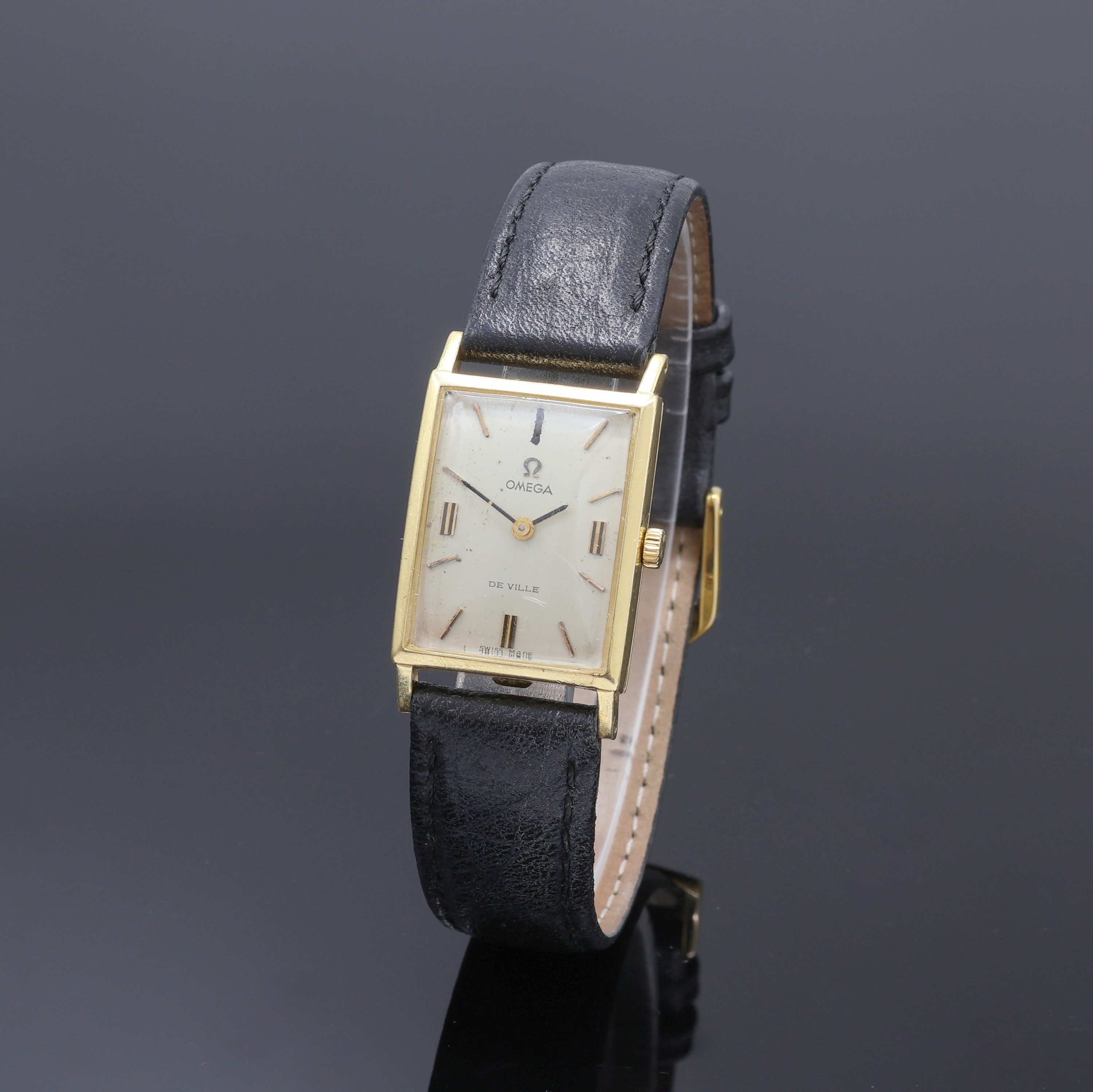 Image 27103465 - OMEGA De Ville Armbanduhr in GG 750/000, Schweiz um 1969, Handaufzug, Boden aufgedr., ...